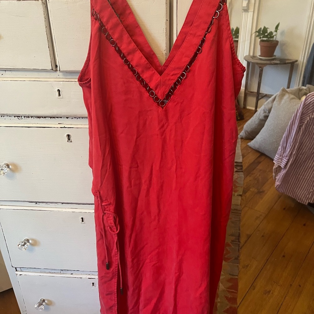 Free people red beach cover up size small